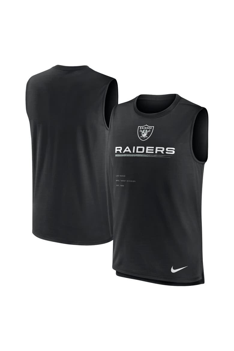 Men's Nike Black Las Vegas Raiders Muscle Trainer Tank Top, Alternate, color, Black