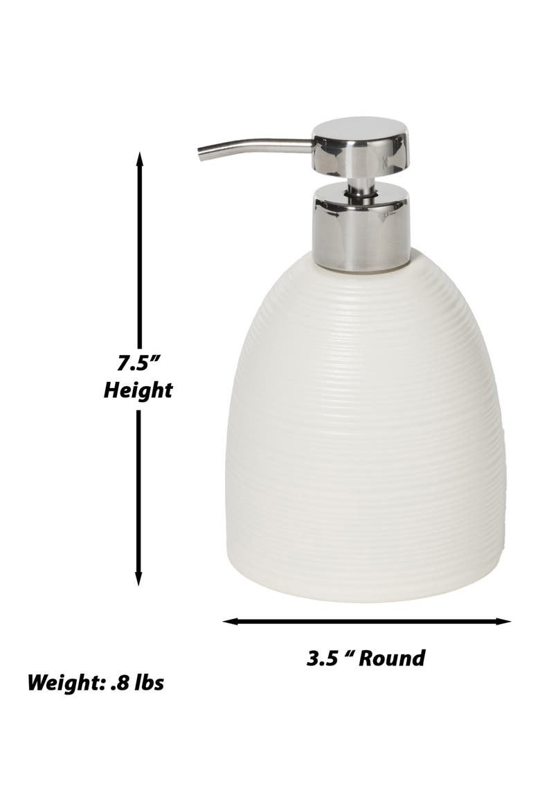 Dubai Ceramic Lotion Pump, Alternate, color, WHITE