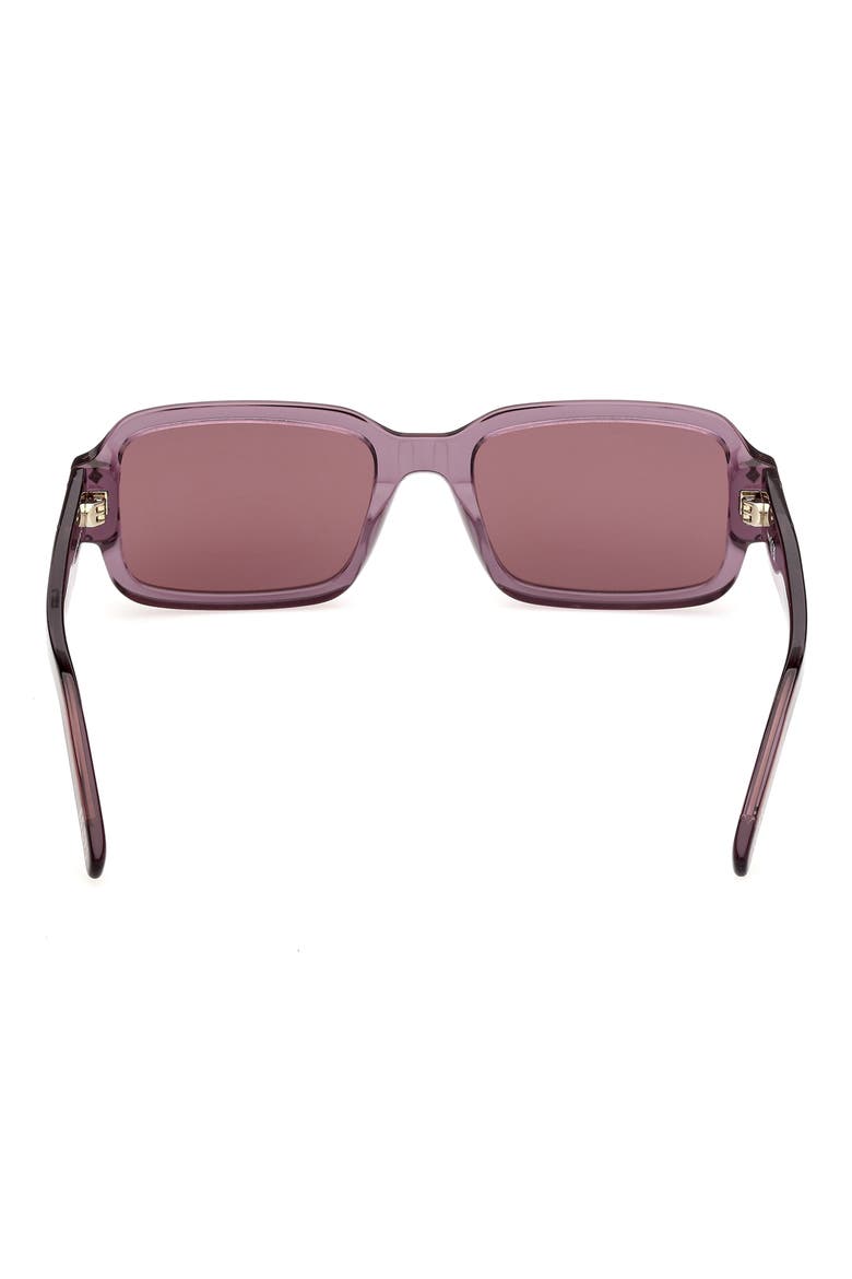 54mm Rectangular Sunglasses, Alternate, color, MAUVE / GOLD / DARK VIOLET
