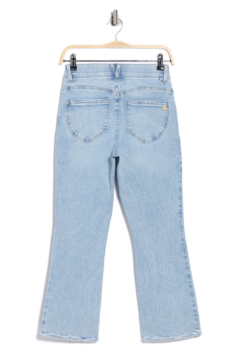 Democracy Scallop Hem Crop Flare Jeans, Alternate, color, Light Blue Vintage