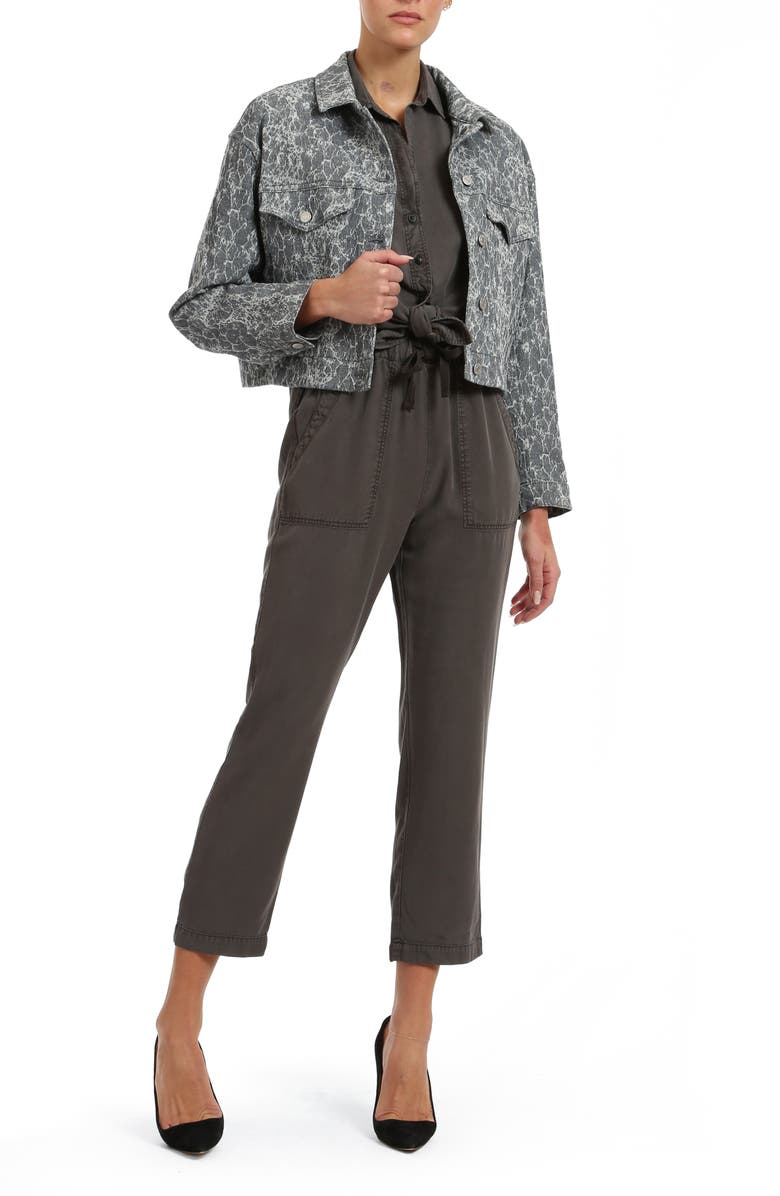Mavi Jeans Drawstring Crop Chambray Pants, Alternate, color, 