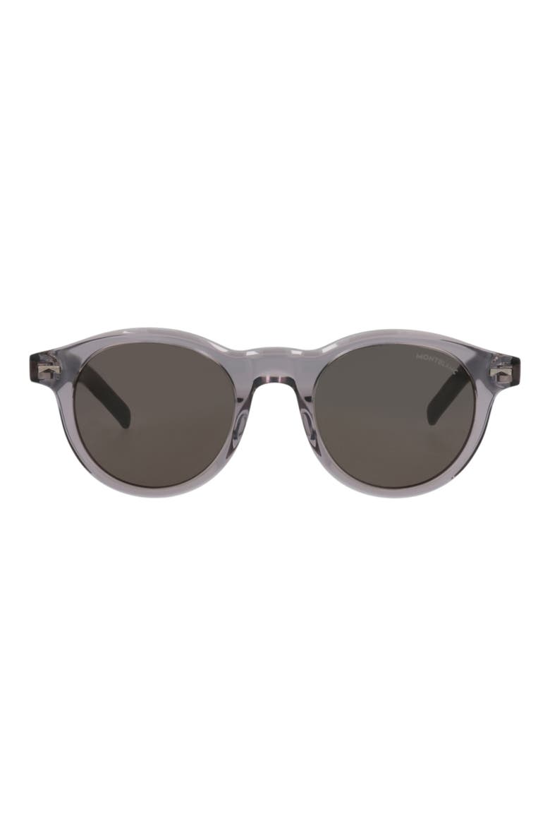49mm Round Sunglasses, Main, color, GREY BLACK GREY