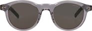 Montblanc 49mm Round Sunglasses