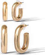 Jessica Simpson Gold-Tone Hoop Earring Set