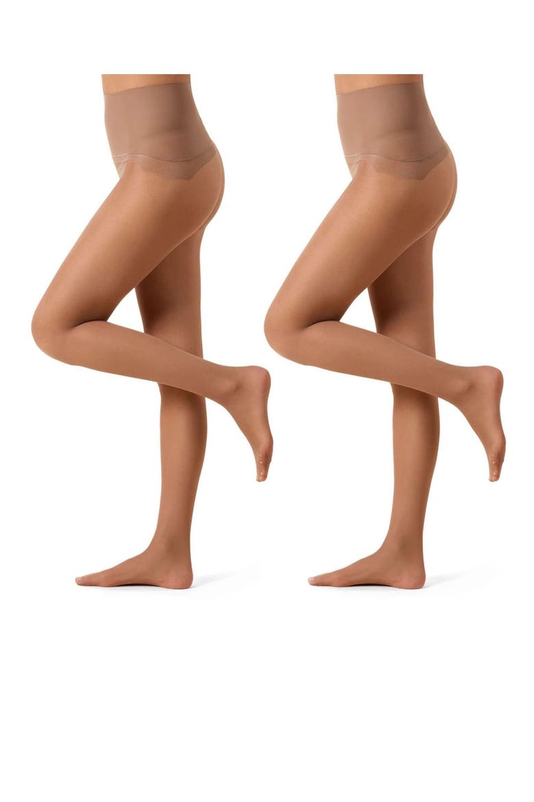 Crystal 2-Pack Sheer Tights, Alternate, color, NUDE