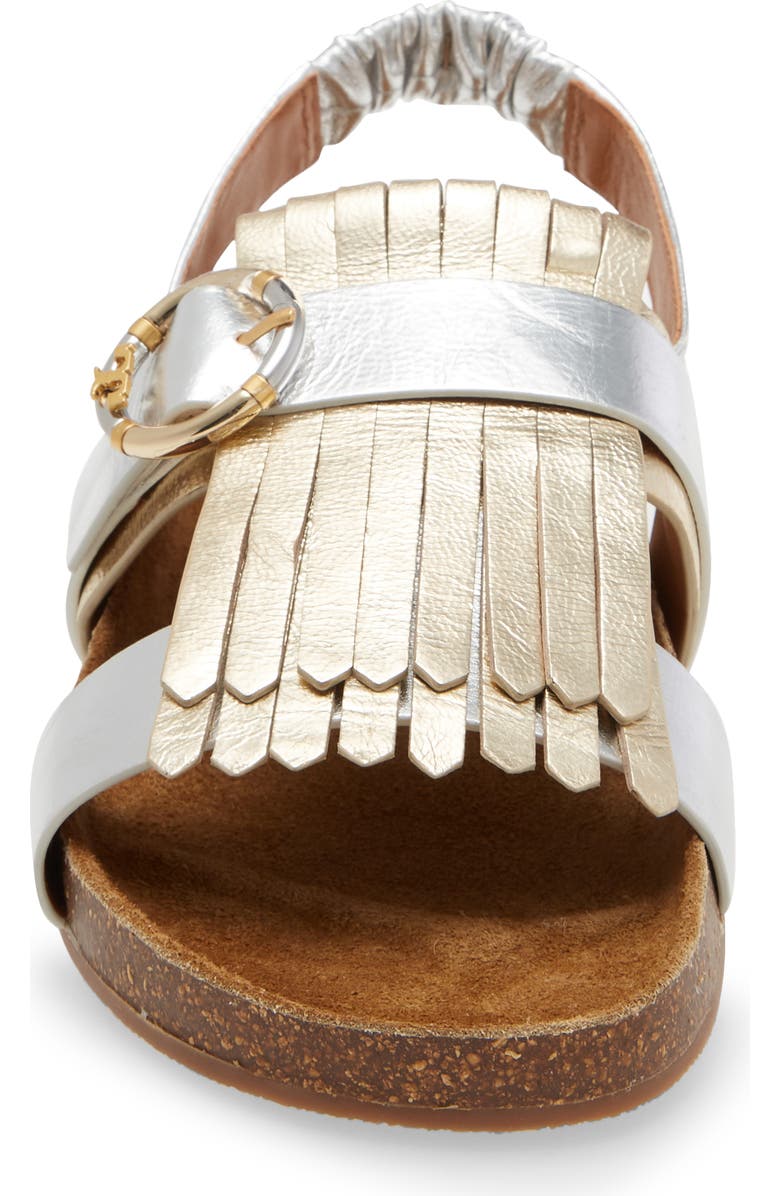 Tory Burch Logo Kiltie Sandal, Alternate, color,