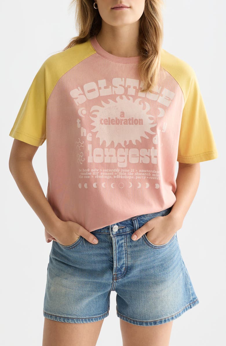 Scotch & Soda Artwork Loose Fit Cotton Graphic T-Shirt, Main, color, 