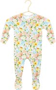 Lou Lou and Company Print Zip Footie