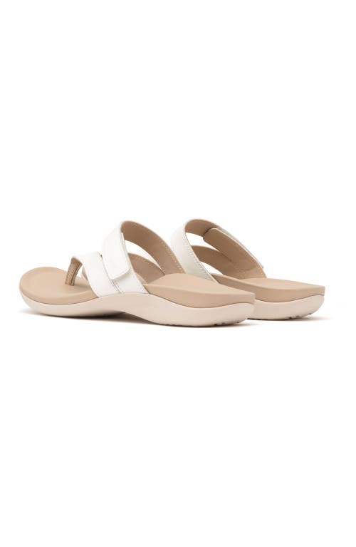 Abeo Oasis Thong Sandal In White - Metatarsal