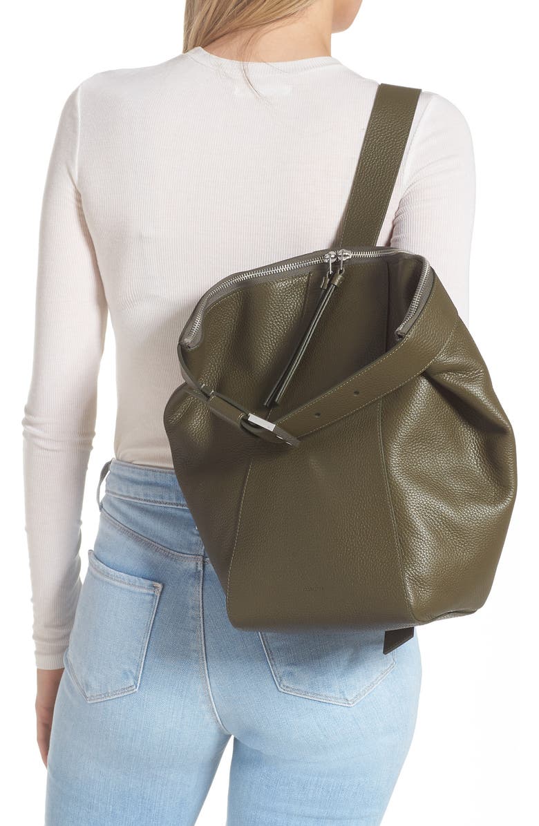 AllSaints Anouck Sling Leather Backpack, Alternate, color,