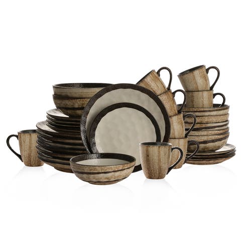 Lucy Porcelain 32-Piece Dinnerware Set