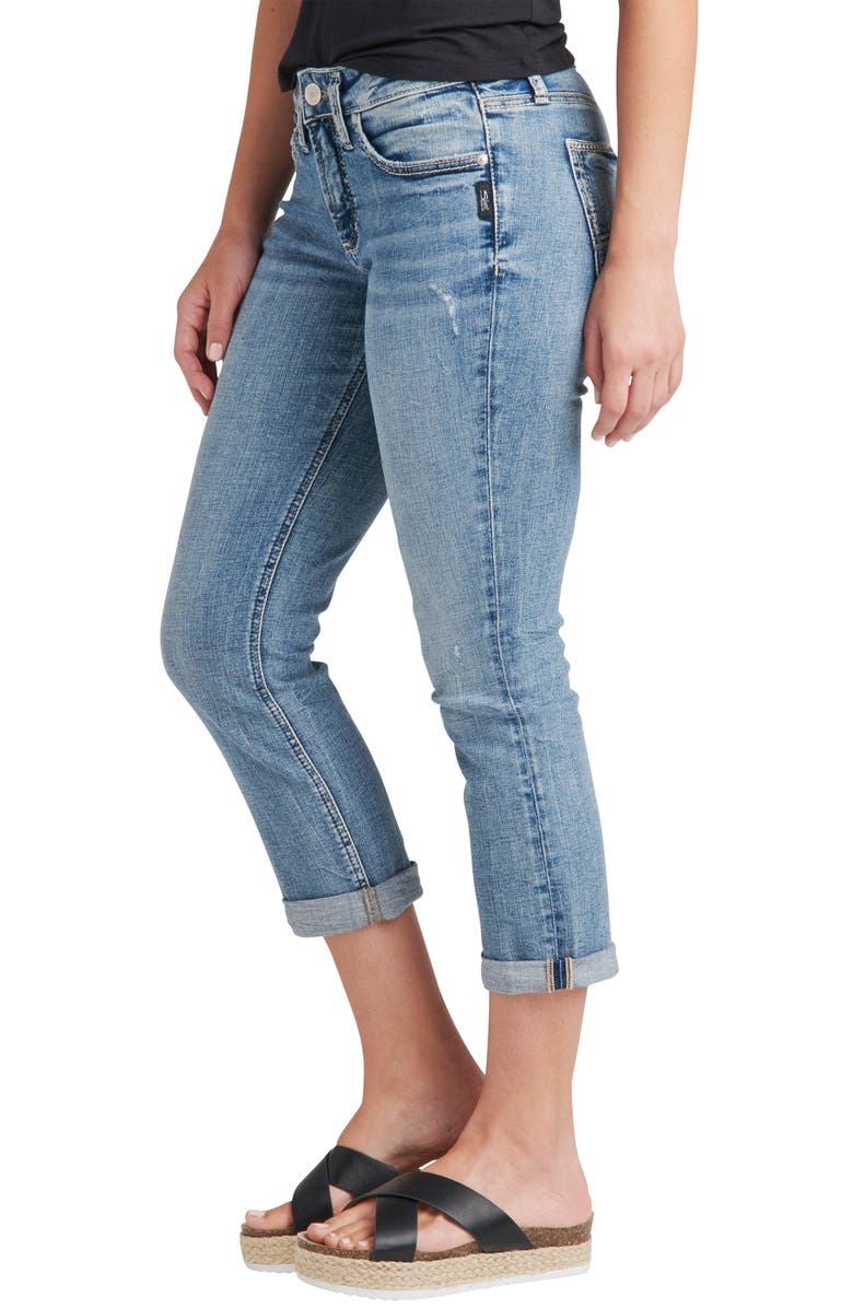 Silver Jeans Co. Britt Low Rise Capri Jeans, Alternate, color,