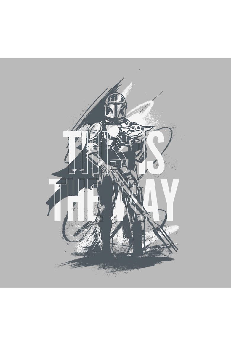 Men's Star Wars The Mandalorian and Grogu This Is the Way Painting  Graphic T-Shirt, Alternate, color, Ice Grey
