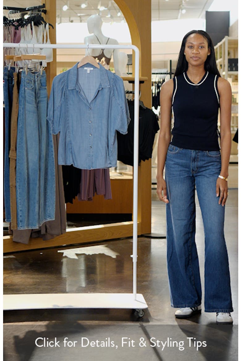 Violet Puff Sleeve Denim Shirt video