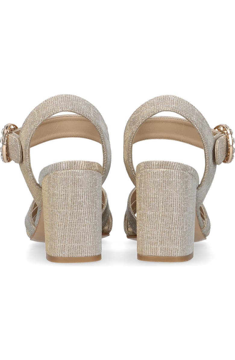 MASCARO Block Heel Glitzy Buckle Sandal, Alternate, color, Metallic Gold