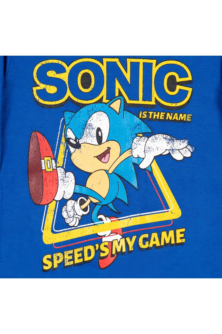 Sonic the Hedgehog Fleece Hoodie, Alternate, color, Sonic Royal Blue