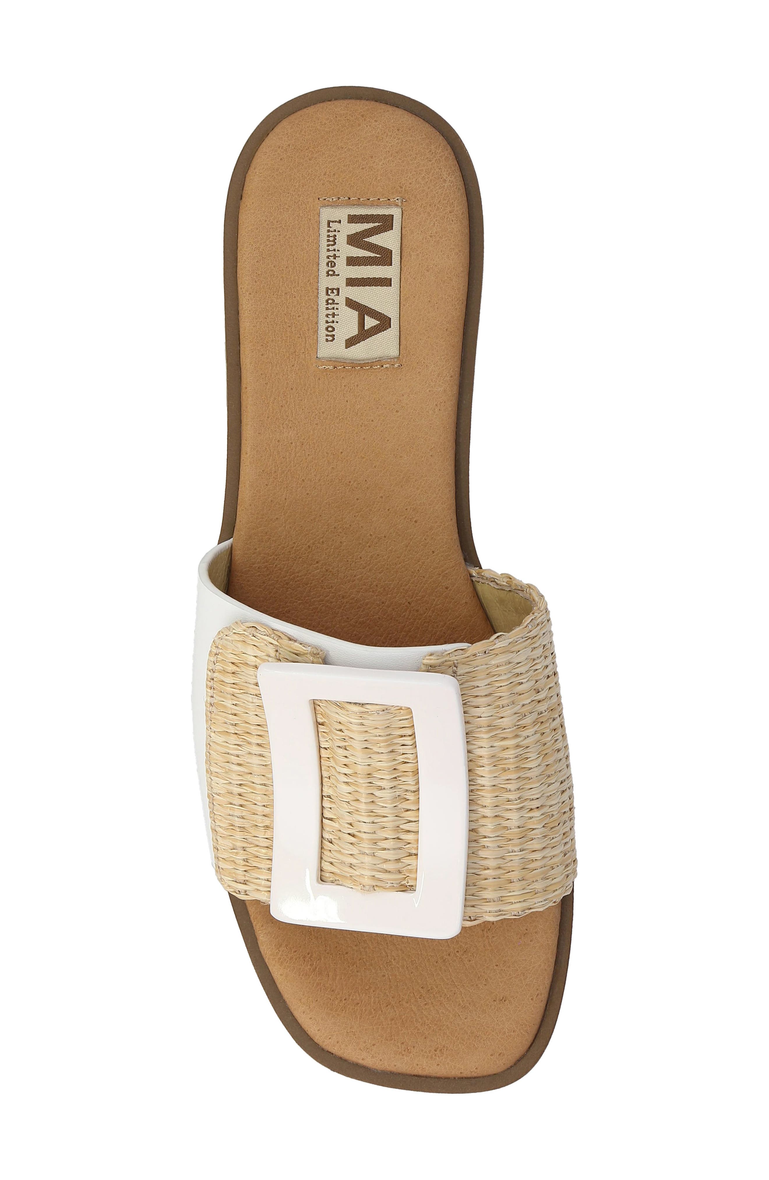 MIA Limited Edition Barbados Slide Sandal, Alternate, color, Natural/ White