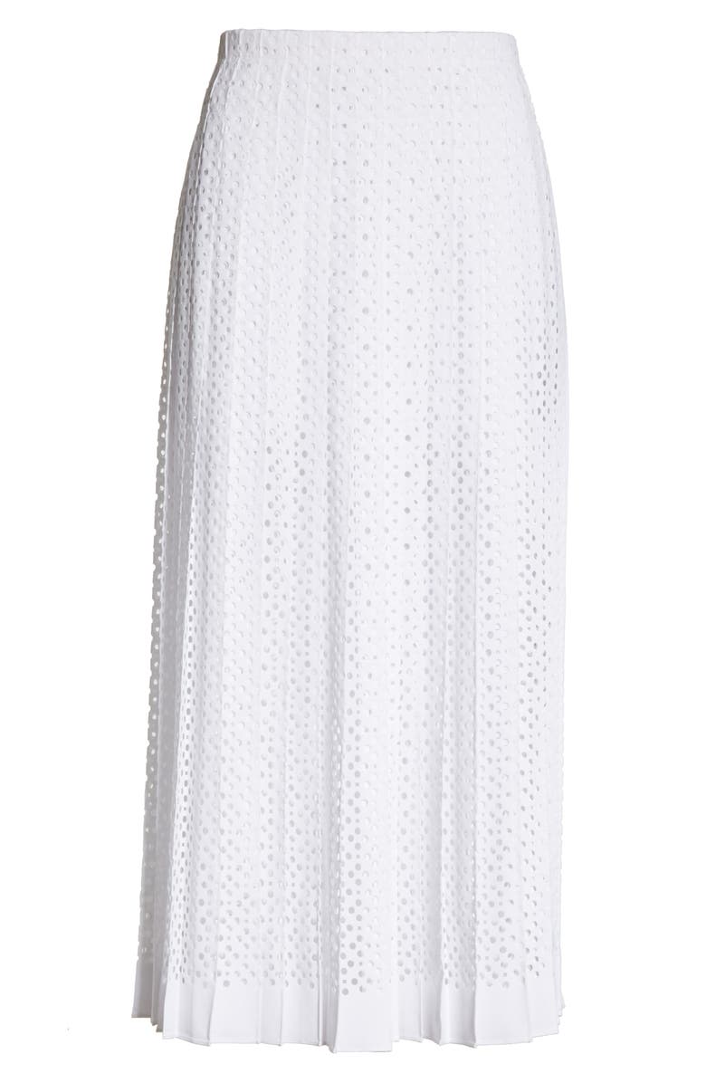 Tory Burch Carine Eyelet Midi Skirt, Alternate, color,
