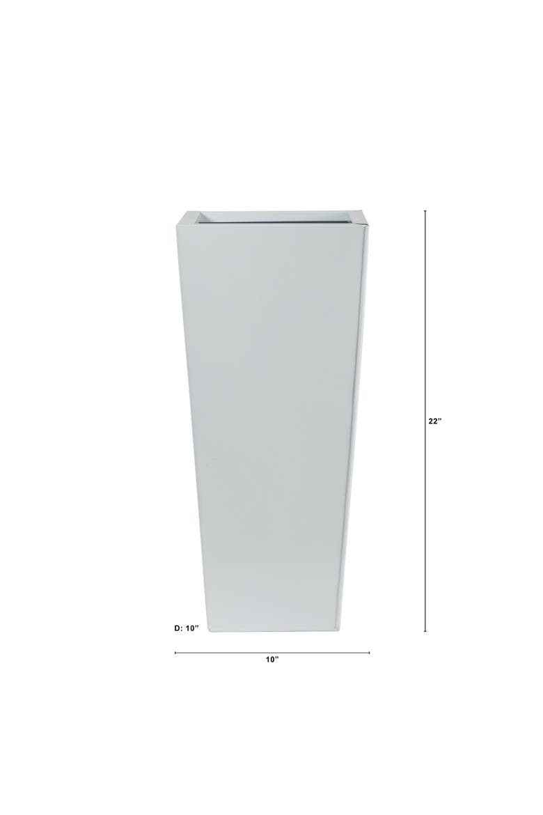 22-in Decorative Metal Tower Planter, Alternate, color, White