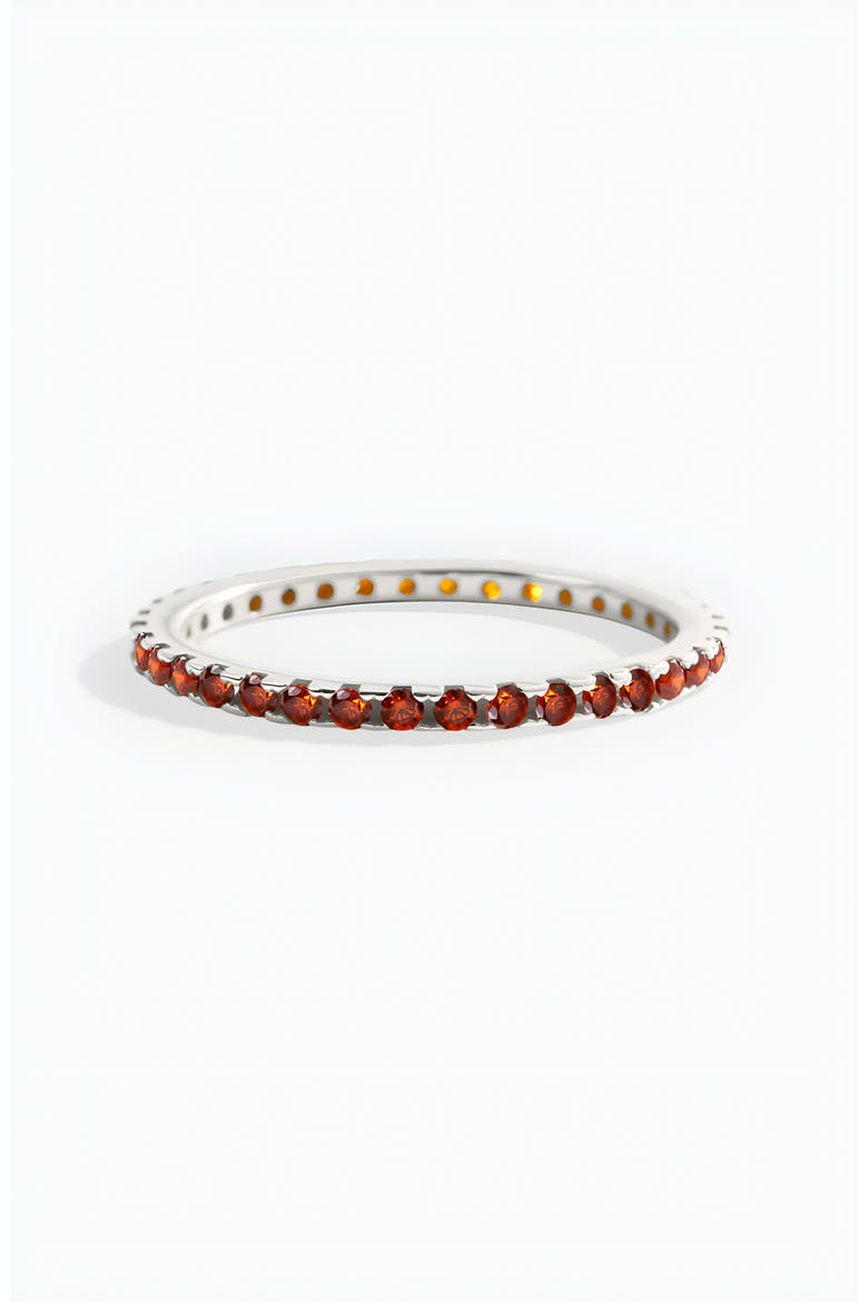 January Birthstone Eternity Stacking Ring, Alternate, color, 925 Sterling Silver