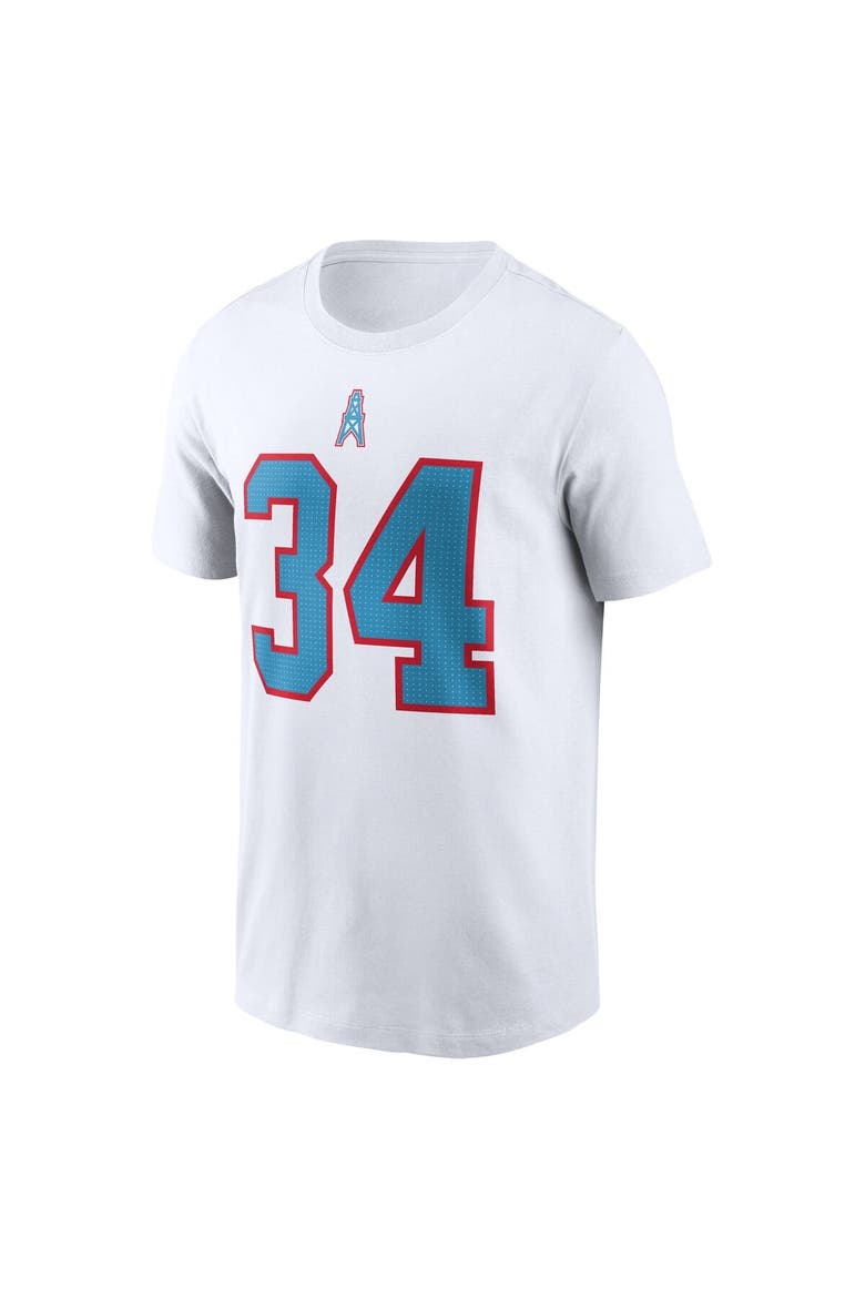 Men's Nike Earl Campbell White Houston Oilers Retired Player Name & Number T-Shirt, Alternate, color, White