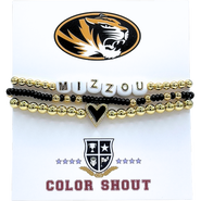 Color Shout Mizzou Love My College Bracelet Stack