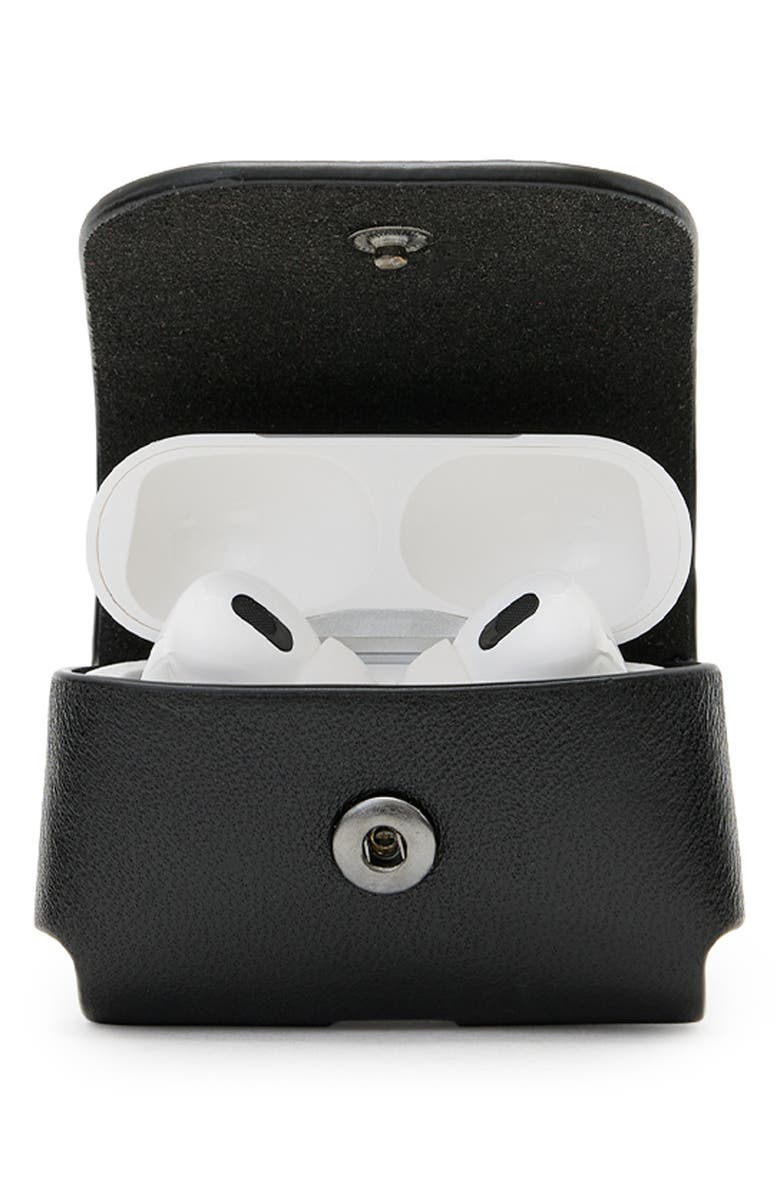 AllSaints Orlando Leather Airpod Case, Alternate, color, 