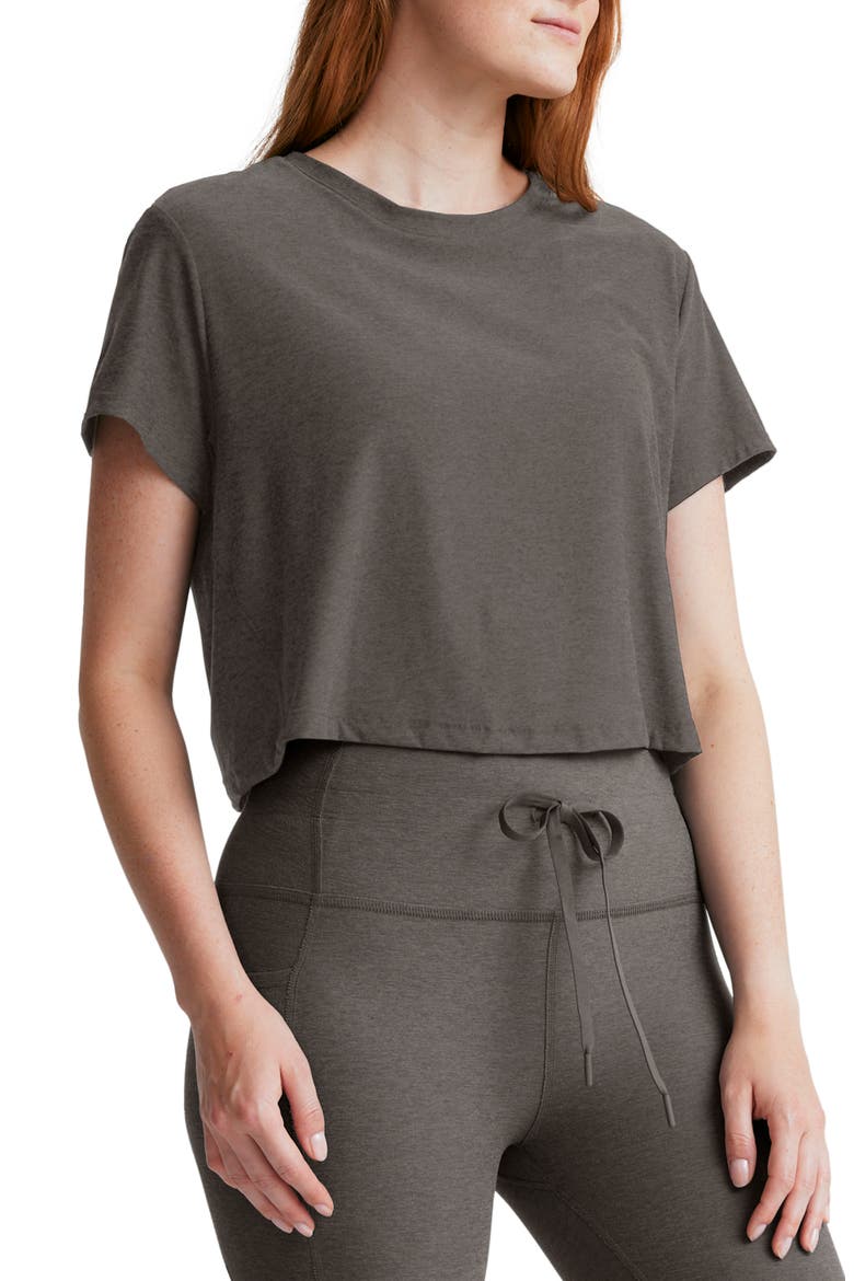 Featherweight Supreme Crop T-Shirt, Alternate, color, TRUE GRAY HEATHER