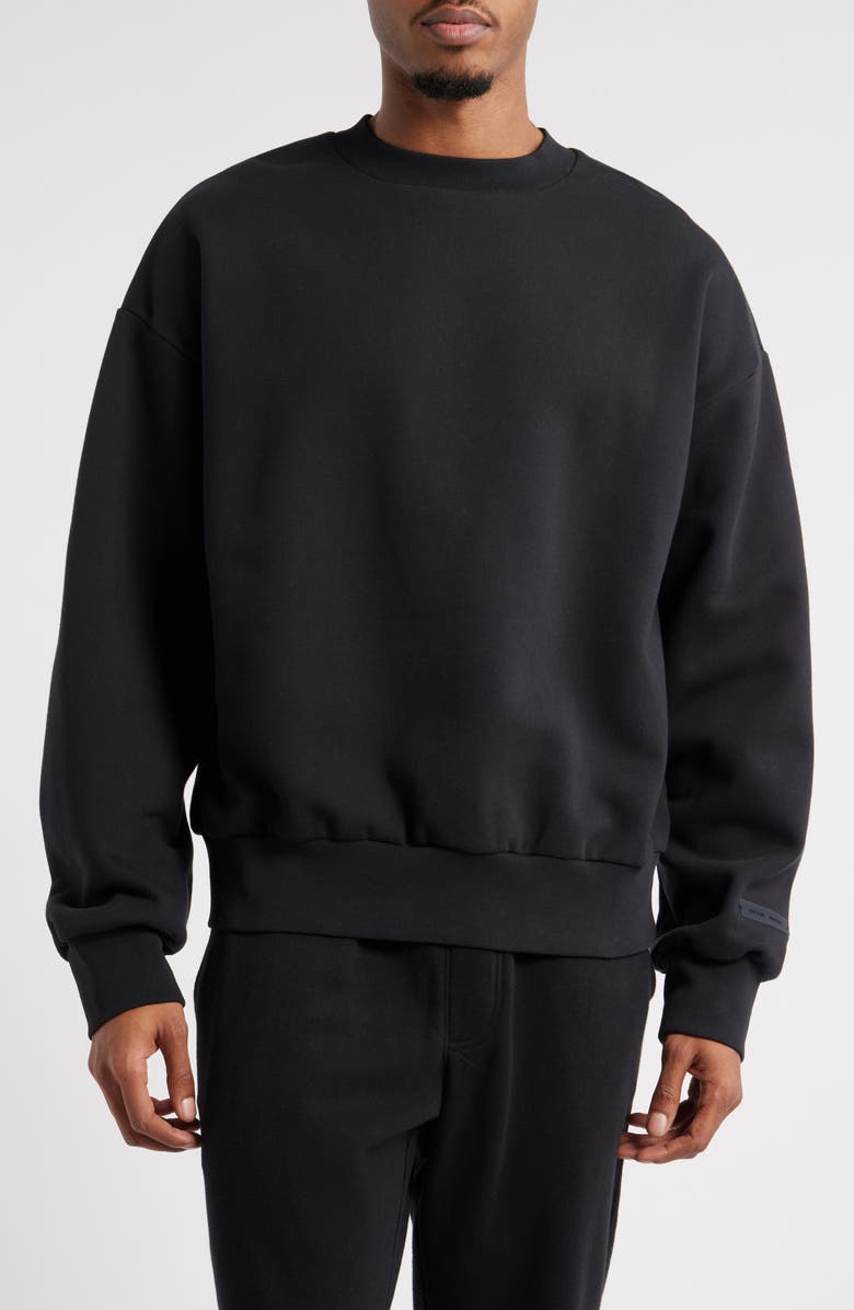 Fear of God Essentials Classic Fit Logo Graphic Sweatshirt, Alternate, color, Jet Black