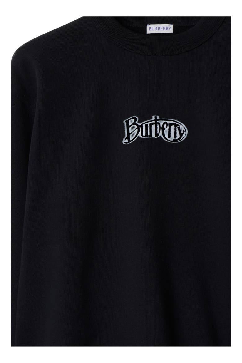 Logo Cotton Blend Sweatshirt, Alternate, color, Coal