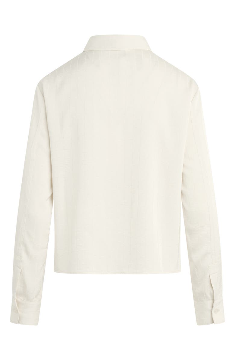 Hudson Jeans Knot Front Button-Down Shirt, Alternate, color, Crme Stripe