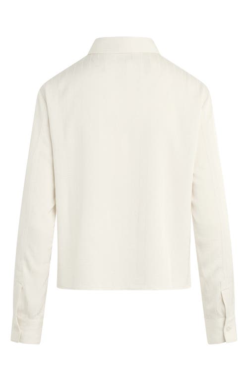 Hudson Jeans Knot Front Button-down Shirt In White