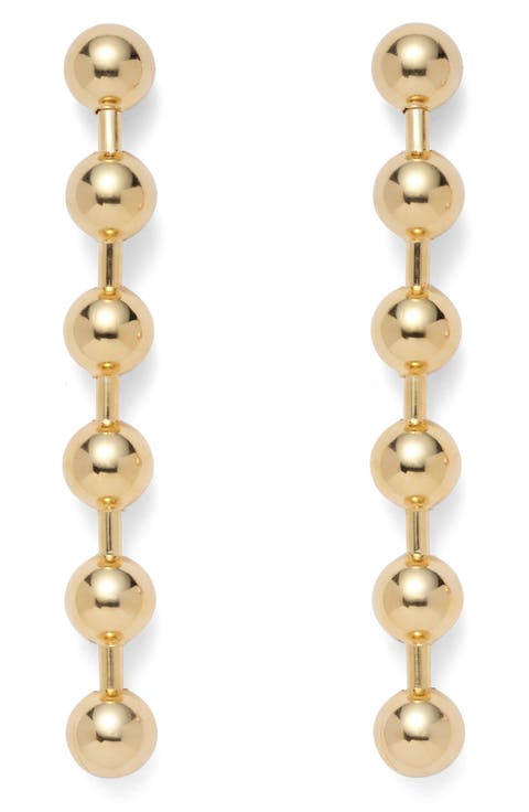 Ball Chain Linear Drop Earrings