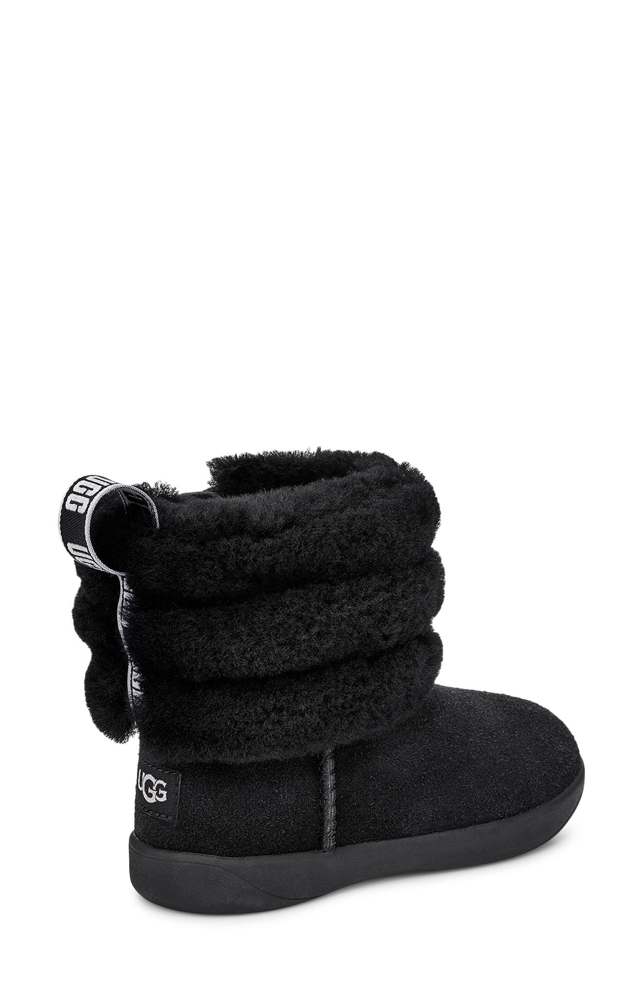 UGG<sup>®</sup> Kids' Mini Quilted Fluff Genuine Shearling Boot, Alternate, color, 
