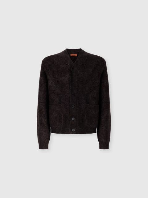 Wool And Viscose Mélange Cardigan