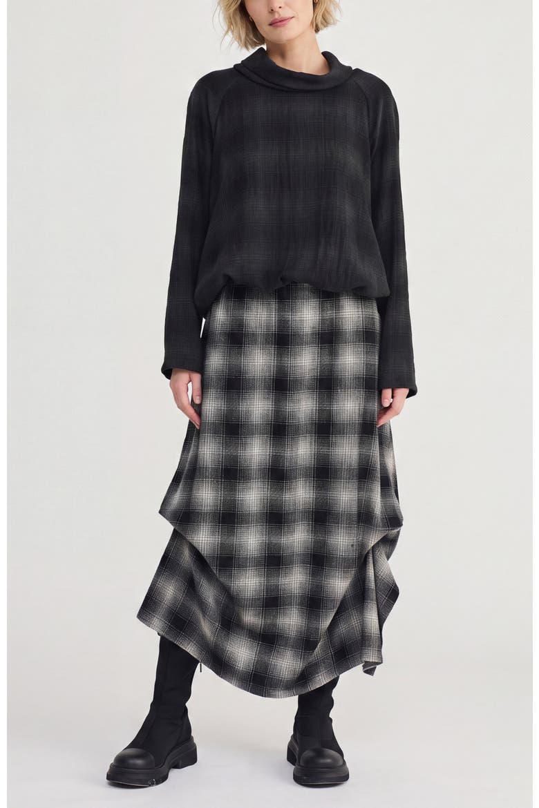 Hayes Plaid A-line Skirt, Alternate, color, Ecru Plaid