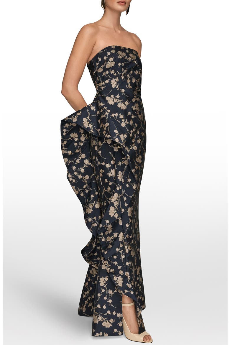 Strapless Gown, Alternate, color, NIGHTFALL/ VELLUM MULTI