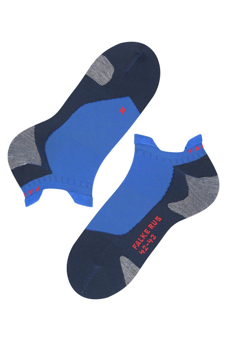 RU5 Race Invisible Running Socks, Alternate, color, Cobalt
