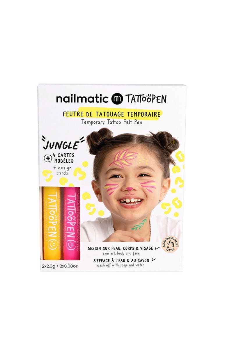 nailmatic Tattoo Pen Set For Kids, Main, color, Jungle