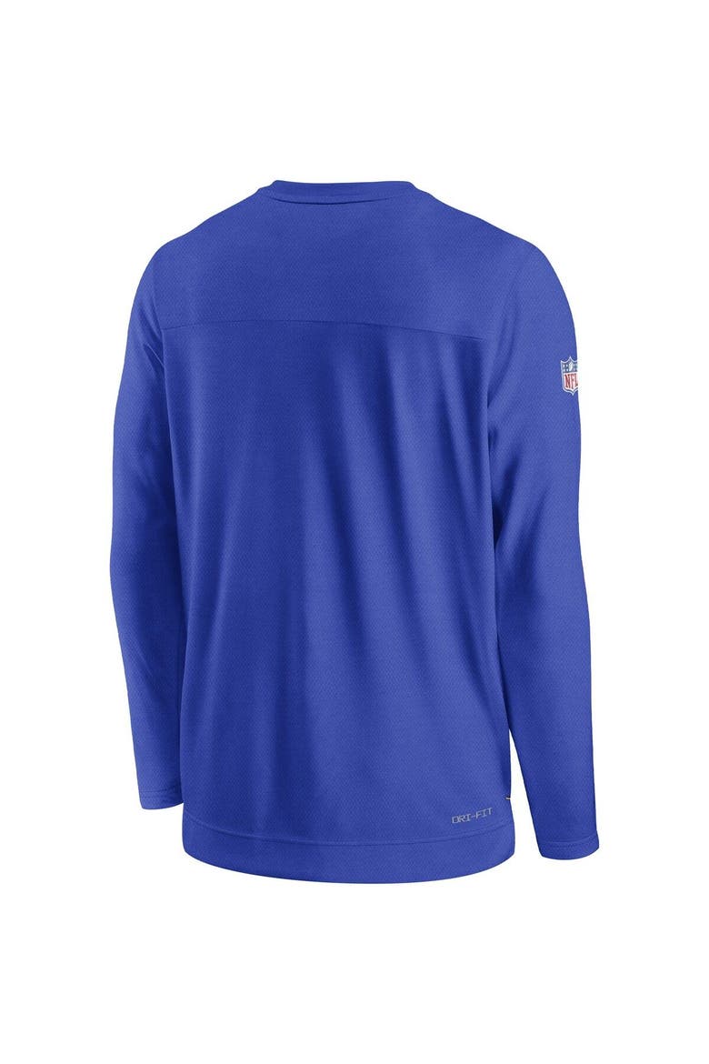 Men's Nike Royal Los Angeles Rams Sideline Lockup Performance Long Sleeve T-Shirt, Alternate, color, Royal