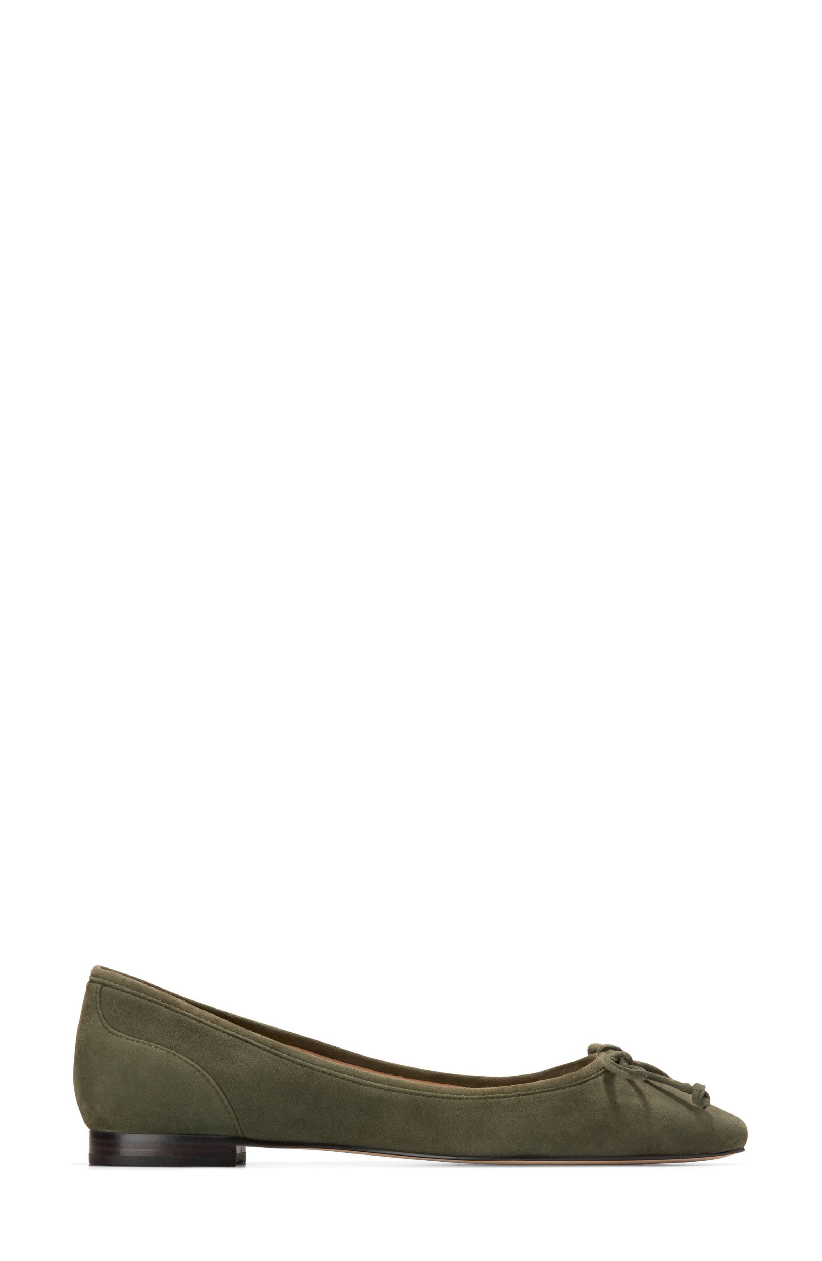 Cole Haan Paget Ballet Flat, Alternate, color, Olive Night Suede