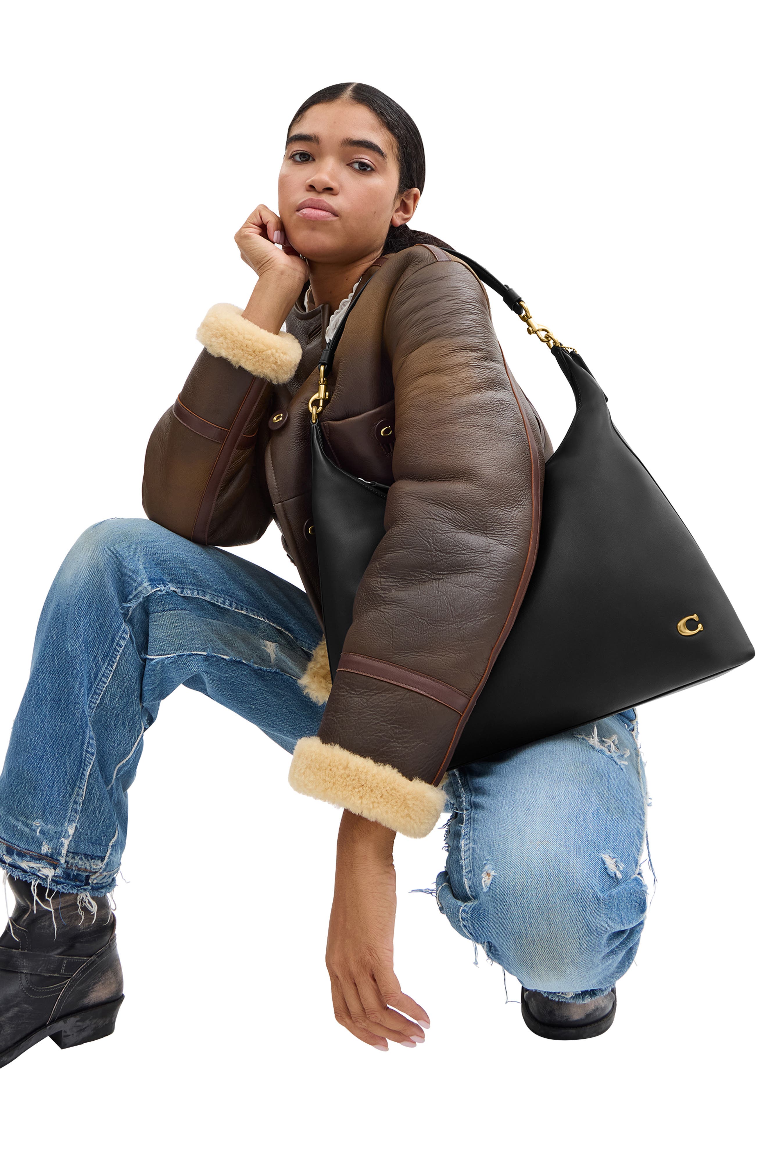 COACH Juliet Shoulder Bag 38, Alternate, color, Black