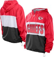 New Era Men's New Era Red Kansas City Chiefs Ripstop Quarter-Zip Hooded Windbreaker