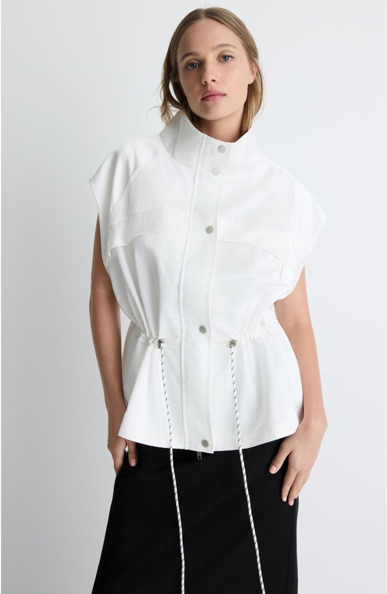 Romy Audrey Vest, Alternate, color, White