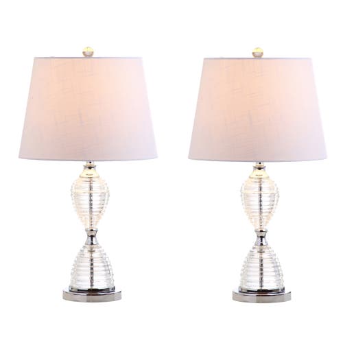 JONATHAN Y JONATHAN Y AUBREY 24" CRYSTAL LED TABLE LAMP, CLEAR 