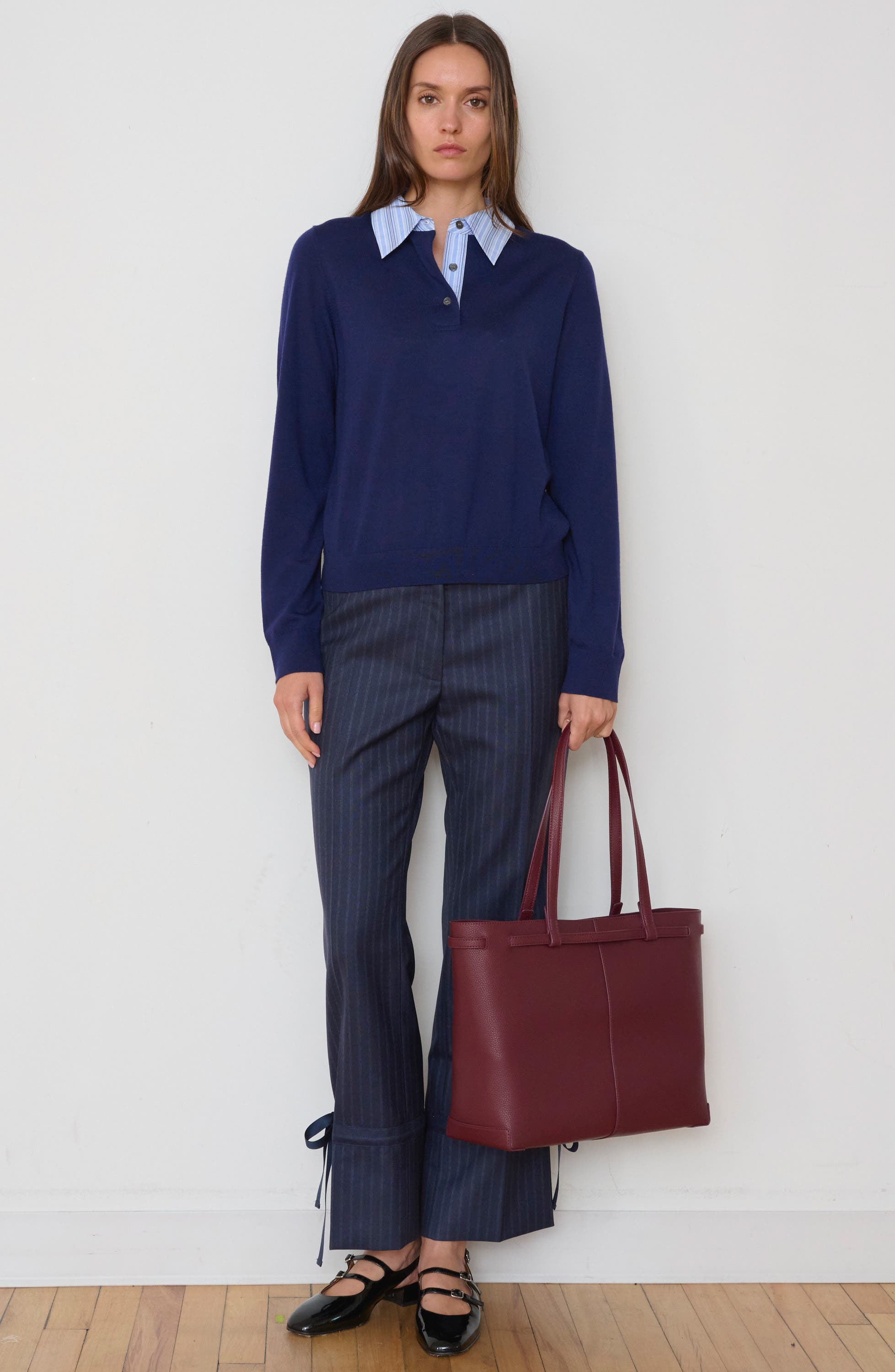 The Pixie Leather Tote, Alternate, color, CABERNET