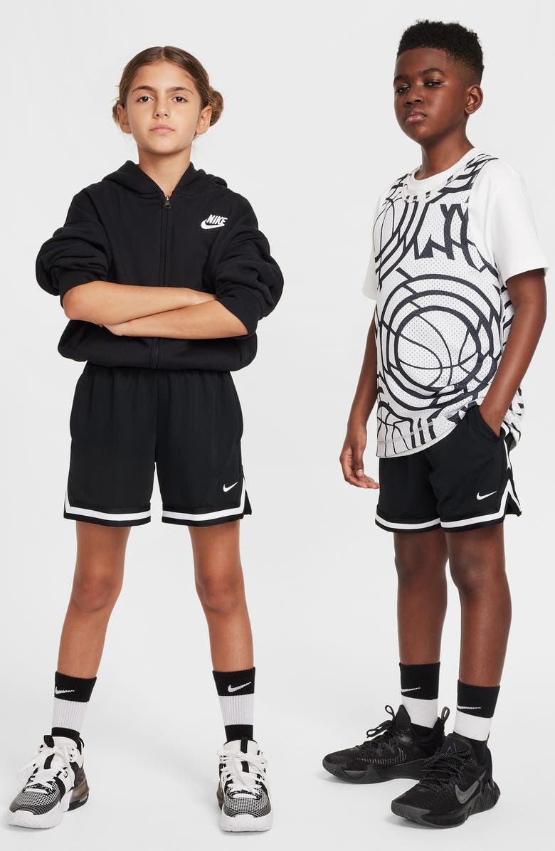 Nike Kids' Dri-FIT DNA Athletic Shorts, Alternate, color, 010 Black/White