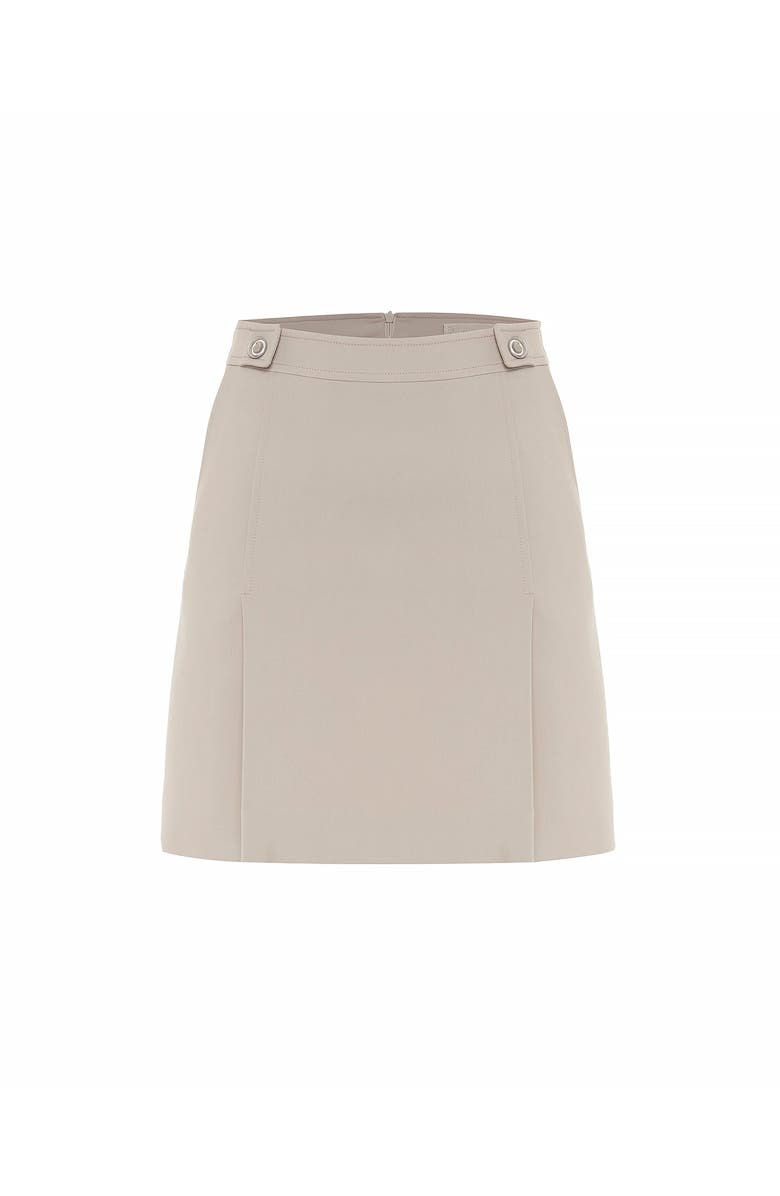 THEO The Label Daphne Front Slit Skirt, Main, color, Stone
