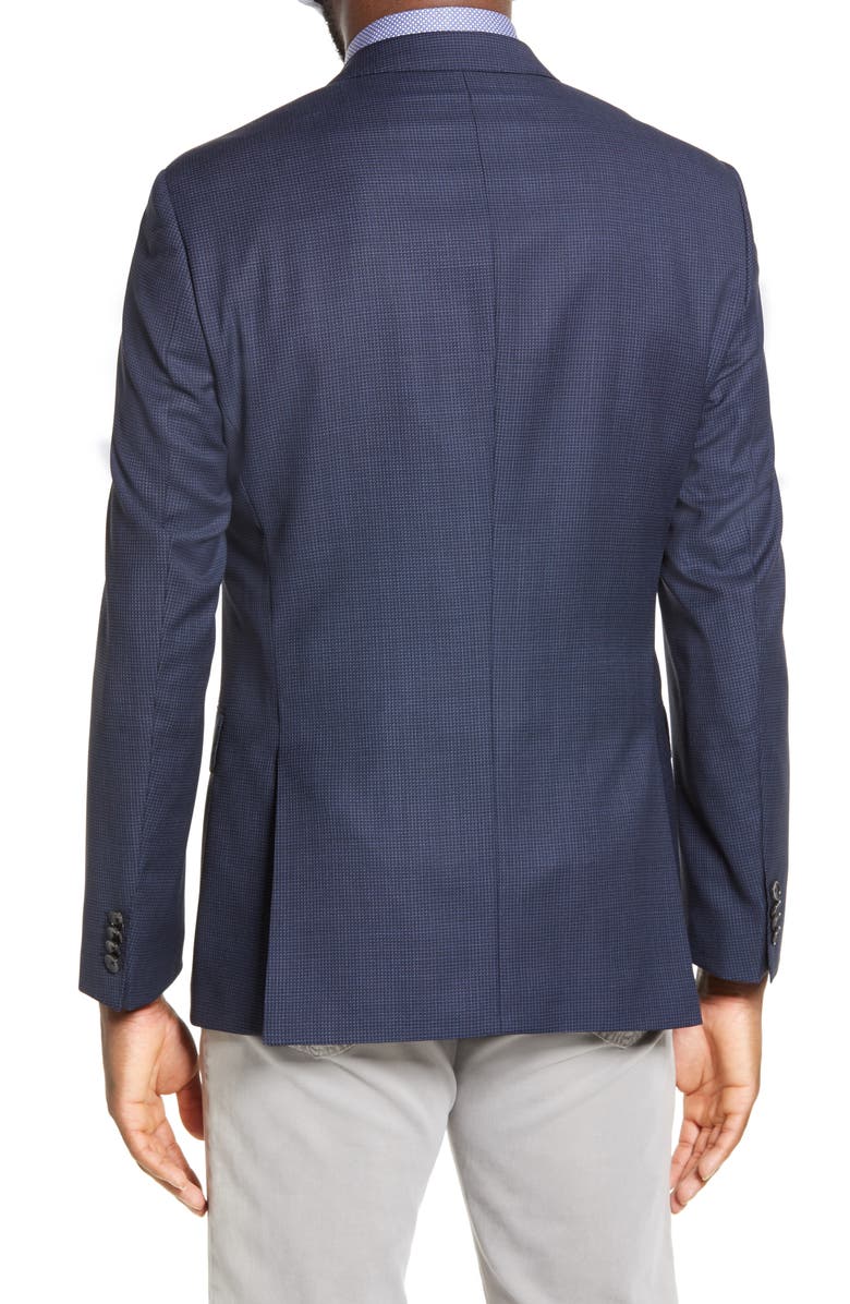 BOSS Huge Slim Fit Microcheck Wool Blazer, Alternate, color,