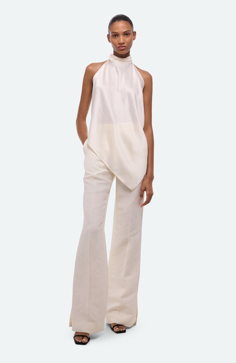 Helmut Lang Tie Scarf Sleeveless Silk Top, Alternate, color, Ivory